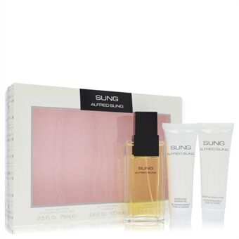 Alfred SUNG by Alfred Sung - Gift Set -- 3.4 oz Eau De Toilette Spray + 2.5 oz Body Lotion + 2.5 oz Shower Gel - voor vrouwen