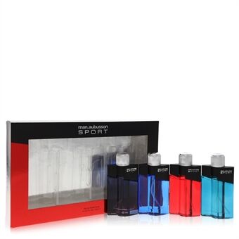 Man Aubusson Sport by Aubusson - 4 x 0.5oz Sport EDT Spray ( One each of Sport Blue, Sport Red, Sport Aqua, Sport Black) -- - voor mannen