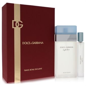 Light Blue by Dolce & Gabbana - Gift Set -- 3.4 oz Eau De Toilette Spray + .33 oz EDT Spray Travel Exclusive - voor vrouwen