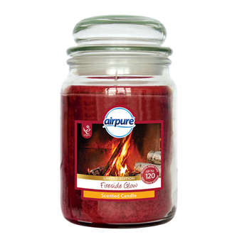 AirPure Geurkaars - 500 gram - Fireside Glow - Limited Edition - Essentiële olie toegevoegd - 120 uur