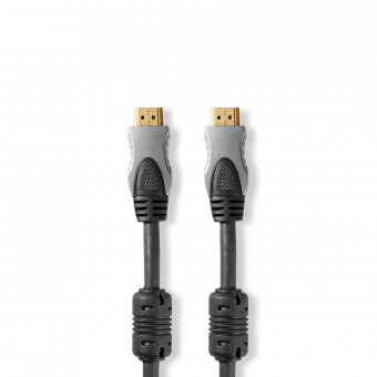 High Speed ​​HDMI™-kabel met Ethernet | HDMI™-aansluiting | HDMI™-aansluiting | 4K@60Hz | 18 Gbps | 0,80 meter | Ronde | Pvc | Zwart | Plastic doos