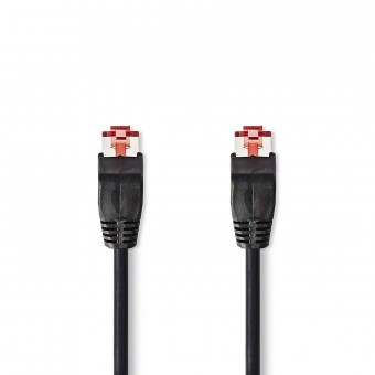 Cat6-kabel | RJ45-mannetje | RJ45-mannetje | U/UTP | 30,0 meter | Ronde | Pvc | Zwart | Plastieken zak