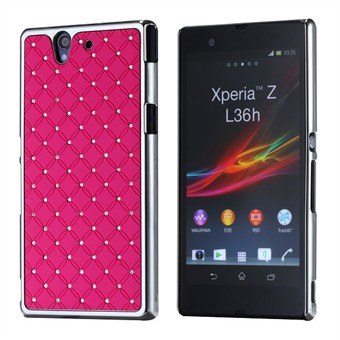 Bling Bling met chromen zijkanten Xperia Z (roze)