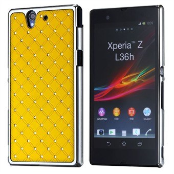 Bling Bling met chromen zijkanten Xperia Z (geel)