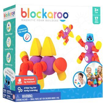 Blockaroo Magnetische Foam Blokken Dieren, 17st.