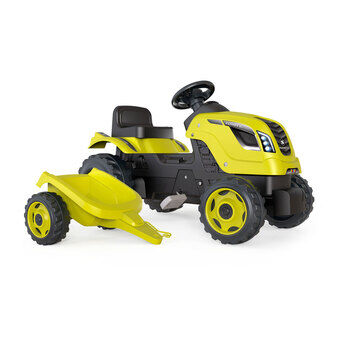 Smoby Farmer XL Traptractor met Aanhangwagen Groen.