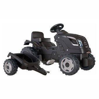 Smoby Farmer XL Traptractor met Aanhangwagen Zwart