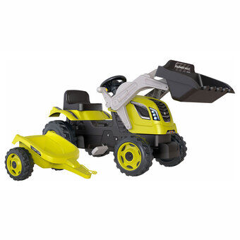 Smoby Farmer Max Traptractor met Aanhanger Groen