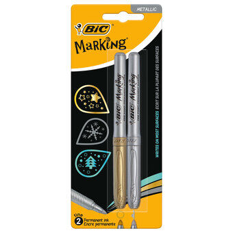 BIC Permanente Marker Goud en Zilver