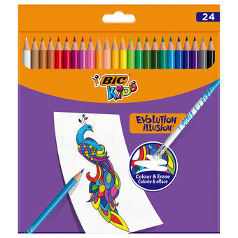 BIC Kids Evolution Uitgumbare Kleurpotloden, 24 st.