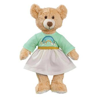 Knuffel pluche teddybeer regenboog, 22 cm