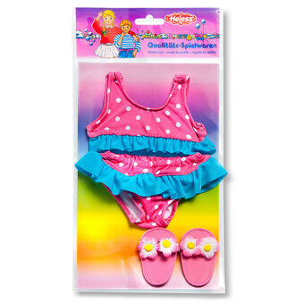 Poppenbikini met slippers, 28-35 cm