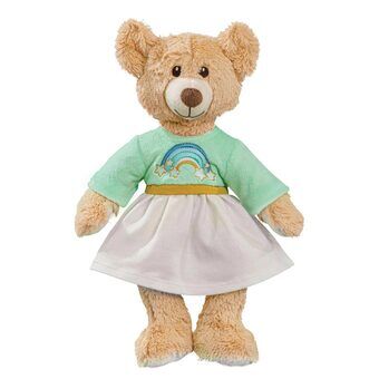 Knuffel pluche teddybeer regenboog, 32cm