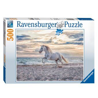 Paard op het strand puzzel, 500 stukjes.