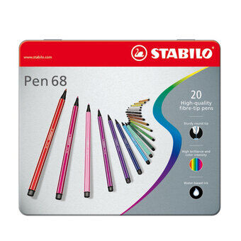 Stabilo pen 68 in metalen doosje, 20kl.