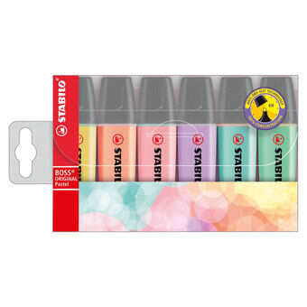 Stabilo Boss Original Pastel markeerstiften, 6 stuks.