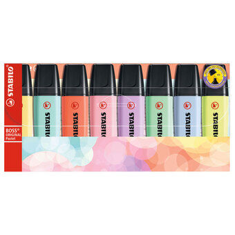 Stabilo Boss Original Pastel markeerstiften, 8 stuks.