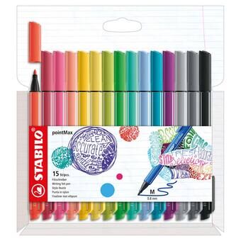 Stabilo pointmax fineliners, 15 stuks