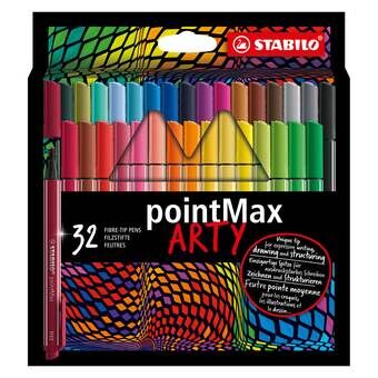 Stabilo pointmax fineliners arty etui, 32 st.