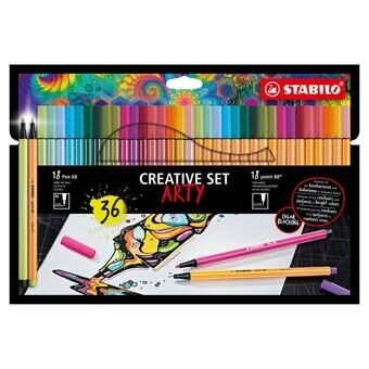 Stabilo creative set arty viltstiften 68/88, 36 st.