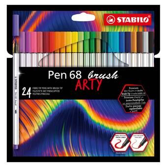 Stabilo pen 68 brush arty viltstiften, 24 st.