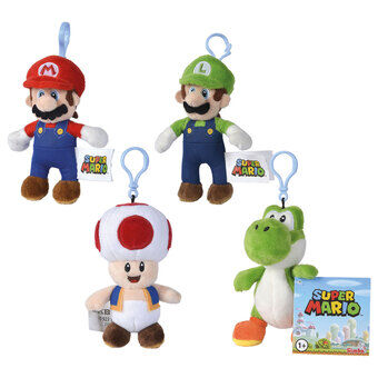 Super Mario pluche sleutelhanger met knuffel