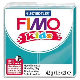 Fimo Kids boetseerklei turkoois, 42gr