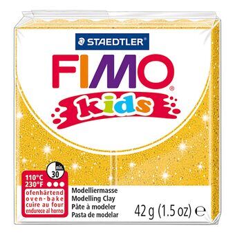 FIMO Kids Modelleren Klei Glitter Goud, 42gr