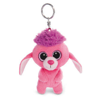 Nici glubschis pluche sleutelhanger poedel mookie, 9 cm