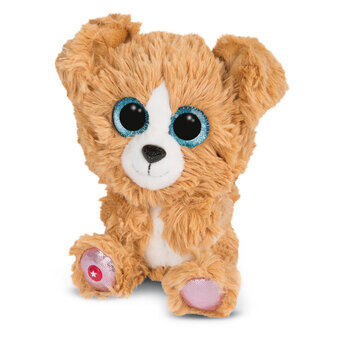 Nici glubschis pluche knuffel hond lollidog, 15 cm