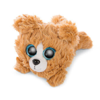 Nici glubschis pluche knuffel liggende hond lollidog, 15cm