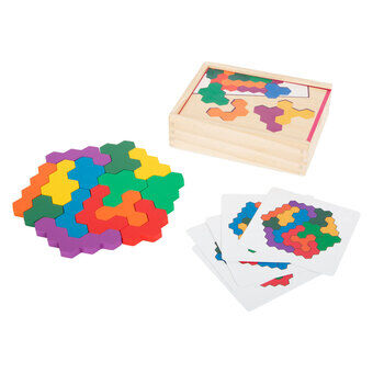 Small Foot - Houten Vormenpuzzel Hexagoon