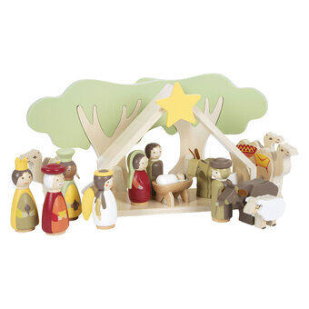 Small Foot - Houten Kerststal Speelset