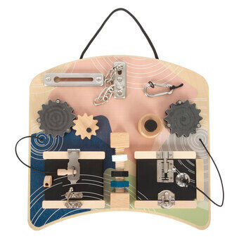 Small Foot - Houten activiteitenbord met draai- en vergrendelingsmechanisme