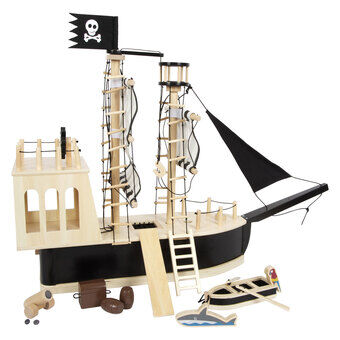 Kleine Voet - Houten Poppenhuis Piratenschip