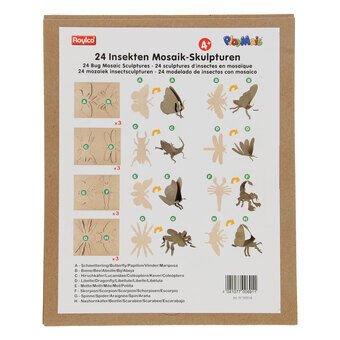 Playmais mozaïek 3d insectendecoratie, 24 stuks.