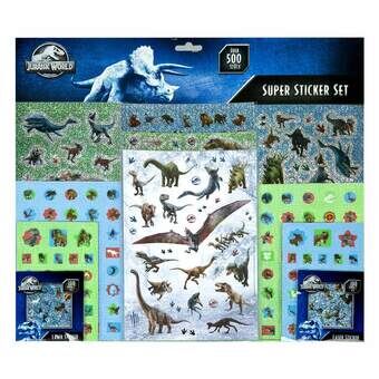 Undercover Jurassic World stickerset, 500 stuks.