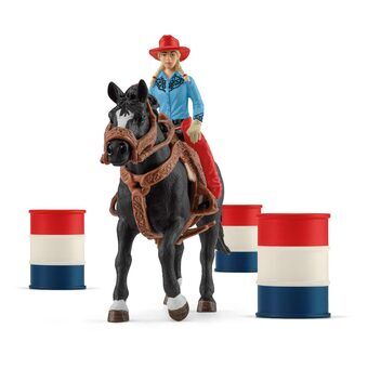 Schleich Farm World barrel racen met cowgirl 42576