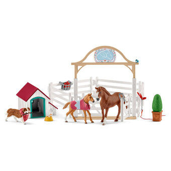 schleich HORSE CLUB Hannah\'s Gasten met Ruby Hond 42458