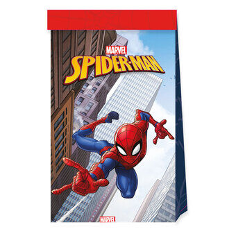 Papieren feestzakjes FSC Spider-Man, 4 stuks.