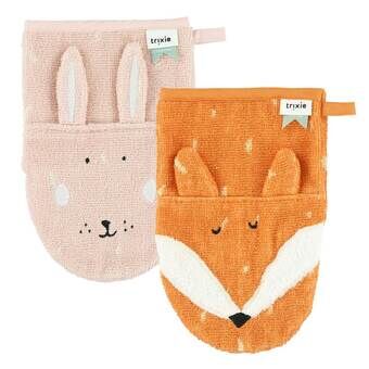 Trixie washandjes - mrs rabbit en mr. vos, 2.