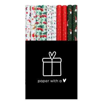 Cadeaupapier Kerstcollectie, 50 rollen