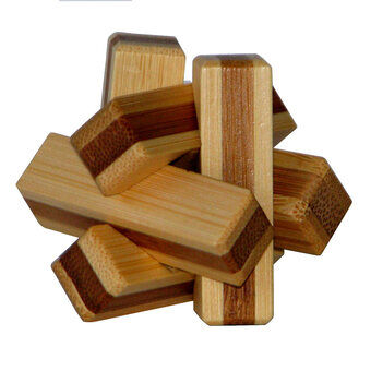 3D bamboe hersenpuzzel branden **