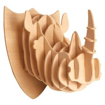 Gepetto\'s werkplaats houten bouwset 3d - neushoorn