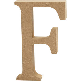 Letter f mdf 13cm, 1 st.