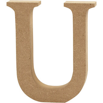 Letter u mdf 13cm, 1 st.