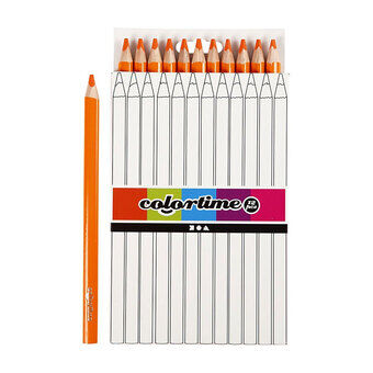 Driehoekige Jumbo Crayons - Oranje, 12 stuks.