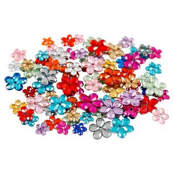 Strass bloemen, 252 st.