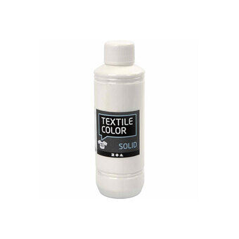 Dekkende textielverf - wit, 250ml