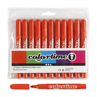 Donkere Oranje Jumbo Markers, 12 stuks.